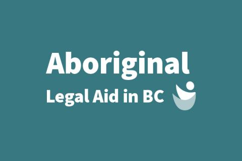 Graphic of logo that says Aboriginal Legal Aid in BC